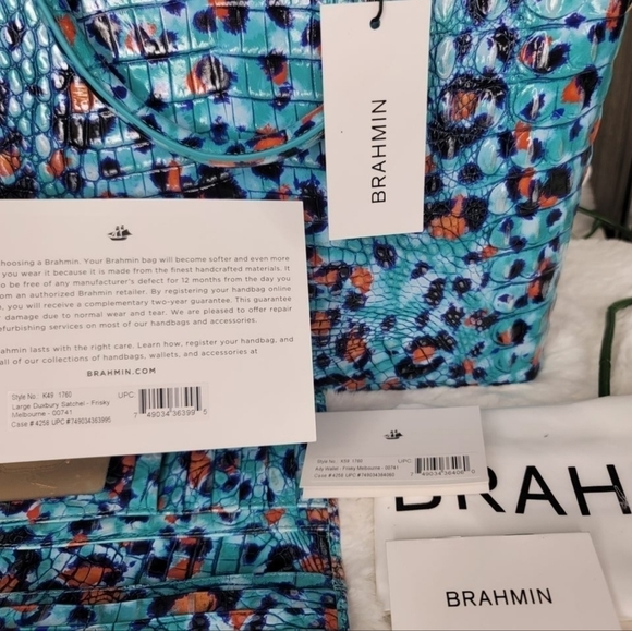 💋 BRAHMIN 2 SET MATCHING DESIGNER MELBOURNE DUXBURY PURSE BAG + WALLET NWT - Picture 6 of 12